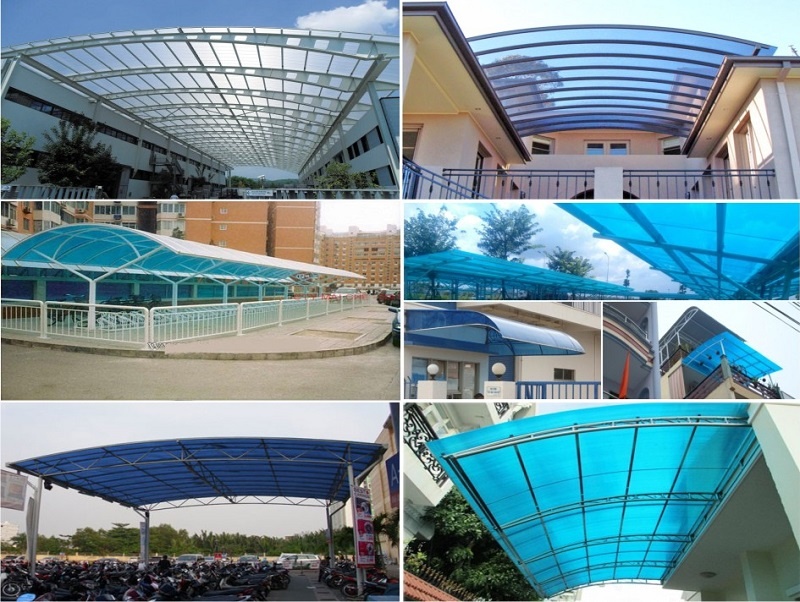 Tấm polycarbonate đặc 1.3mm Duralite phổ thông có rất nhiều ứng dụng