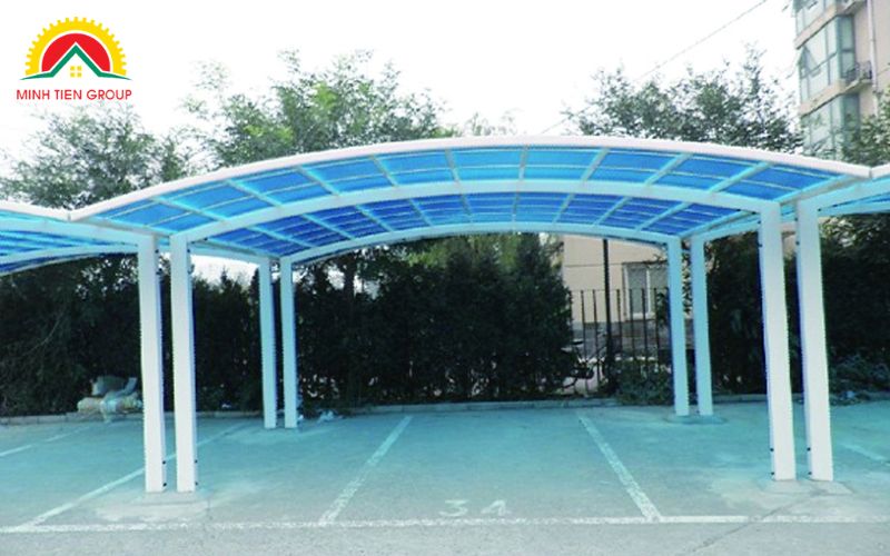 Tấm polycarbonate đặc 4mm Duralite ứng dụng phổ biến trong làm mái lấy sáng