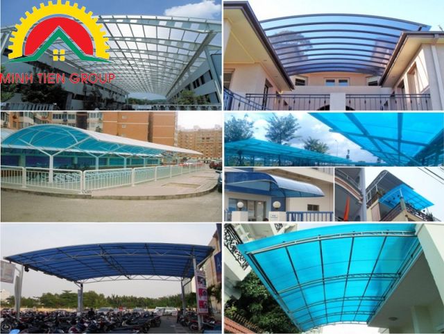 tấm nhựa lợp mái màu xanh