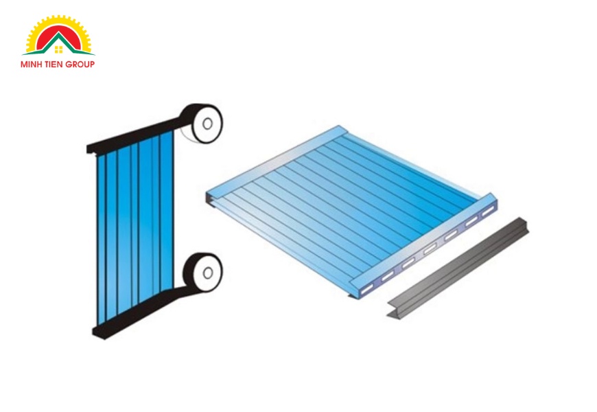 Dán keo 2 đầu, nối tấm polycarbonate rỗng