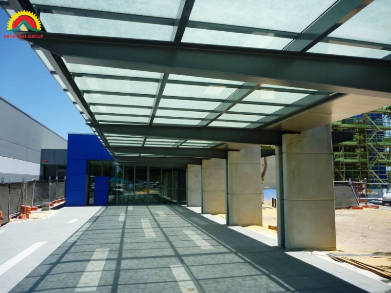 Công trình xây dựng hệ mái sáng Canopy chung Cư The Estela