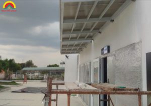Thi công dự án hệ mái sáng Canopy chung cư The Estela