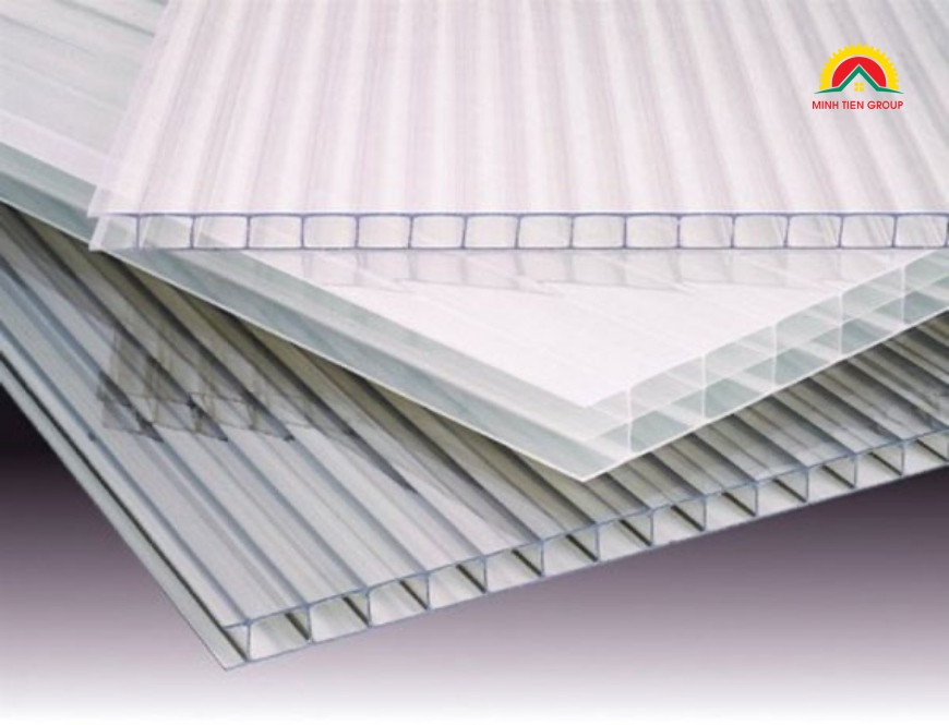 Kích thước phổ biến tôn nhựa Polycarbonate rỗng