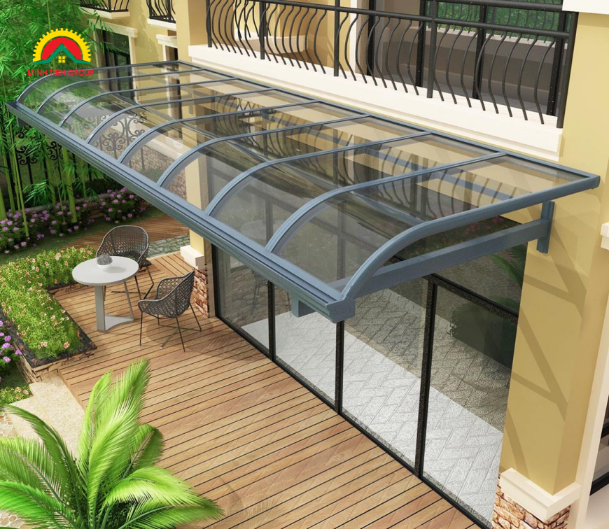 Mái che polycarbonate siêu bền và tuổi thọ cao