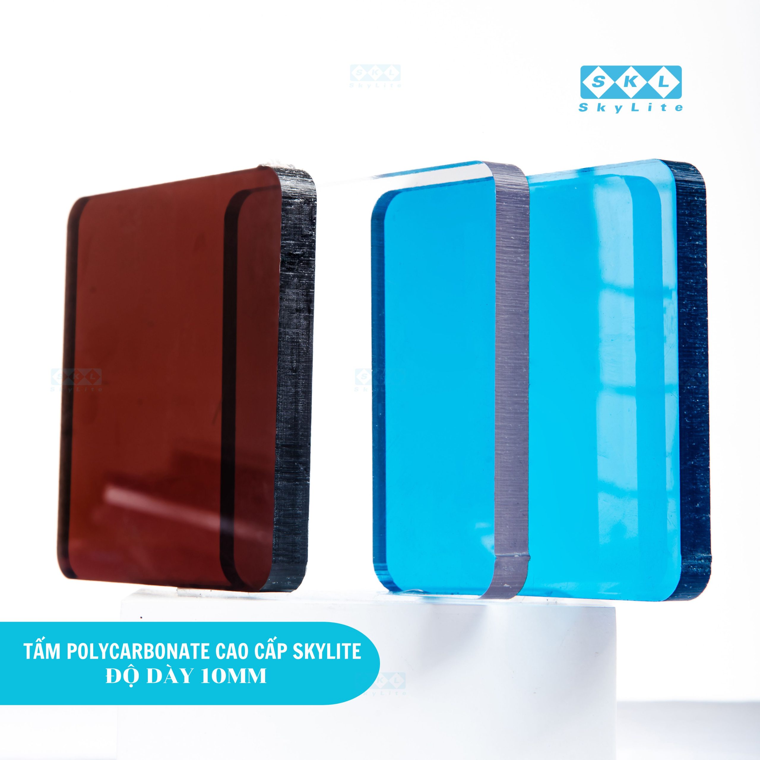 Tấm Polycarbonate đặc ruột 10mm Skylite cao cấp