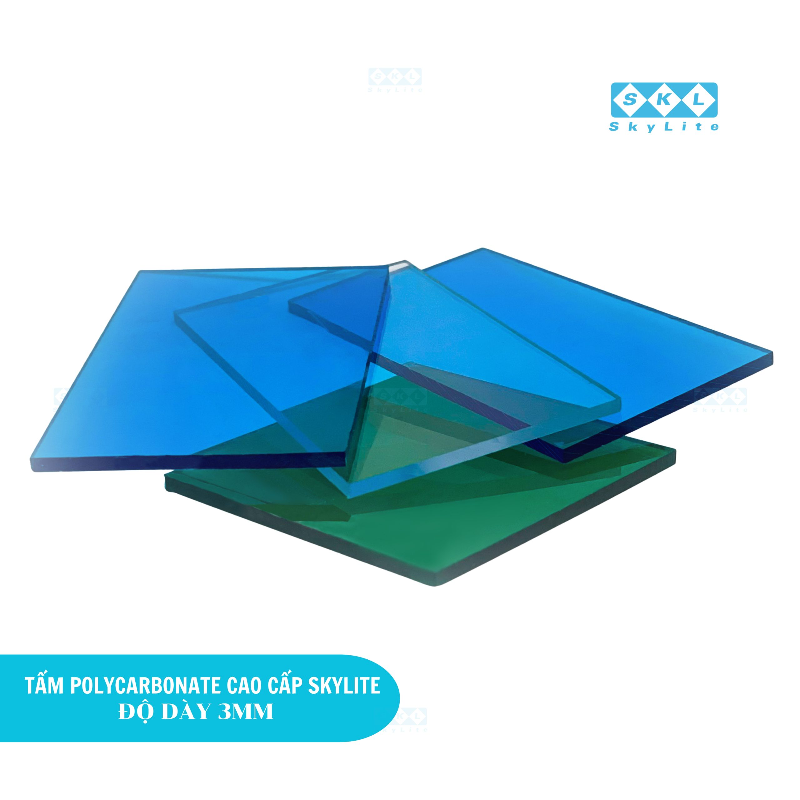 Tấm Polycarbonate đặc ruột 3mm Skylite cao cấp