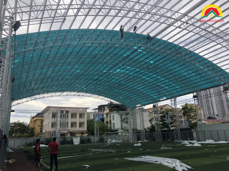 Nội dung thi công dự án xây dựng sân bóng trường THCS Vinschool