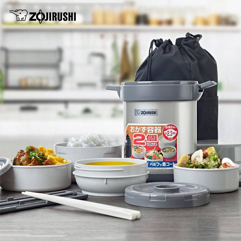 Hộp cơm giữ nhiệt Zojirushi SL-NC09-ST - 0.84L - Màu bạc