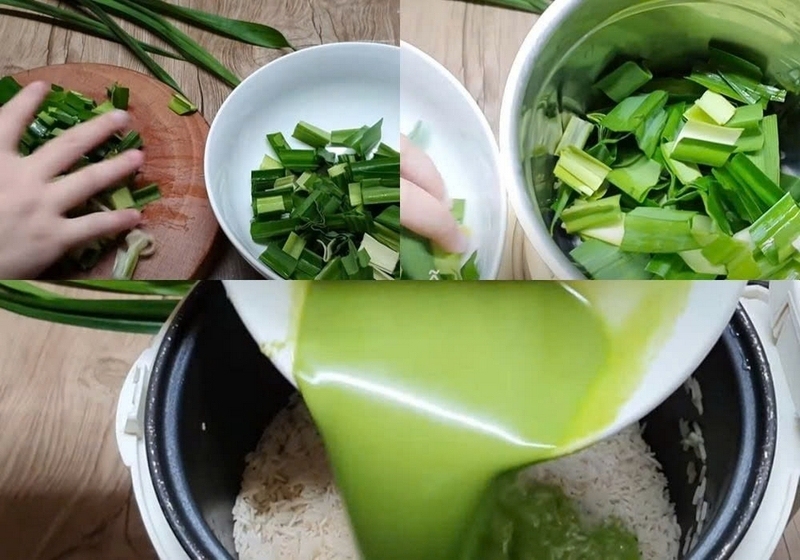 Cách nấu cơm ngon bằng nồi cơm Nhật từ A đến Z 3 Thêm lá dứa vào cơm là một trong những mẹo người Nhật hay dùng trước khi nhấn nấu để cơm thơm hơn